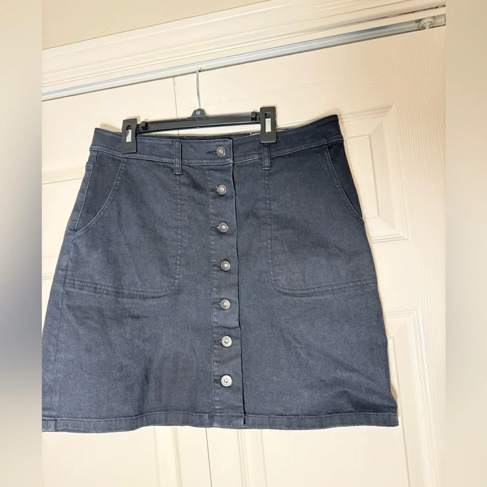Two by‎ Vince Camuto Button Down Denim Skirt